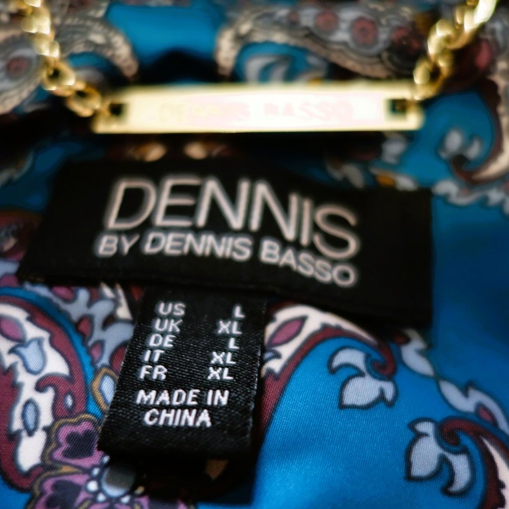 Dennis Basso Brown Printed Water-Resistant Zip Front Anorak Jacket with Hood L - Picture 6 of 8